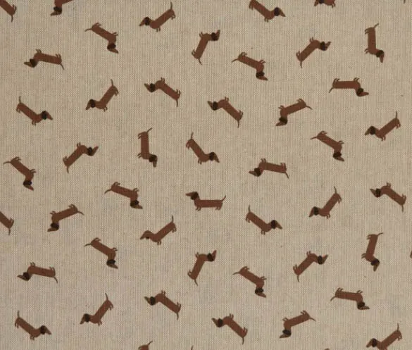 Canvas beige met honden